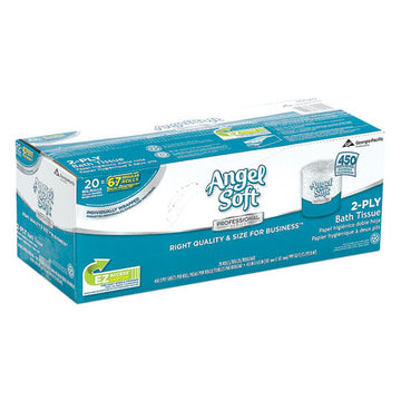 Georgia Pacific® Professional Angel Soft Ps Premium Bathroom Tissue, Septic Safe, 2-ply, White, 450 Sheets-roll, 20 Rolls-carton freeshipping - TVN Wholesale